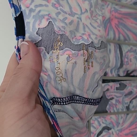NWOT Lilly Pulitzer Luella Dress Size Medium Blue Pink White - Picture 4 of 5